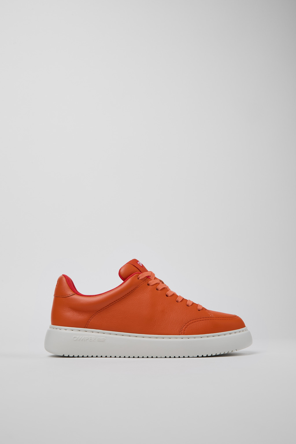 Runner K21 Orange leather sneakers for women - Image 2