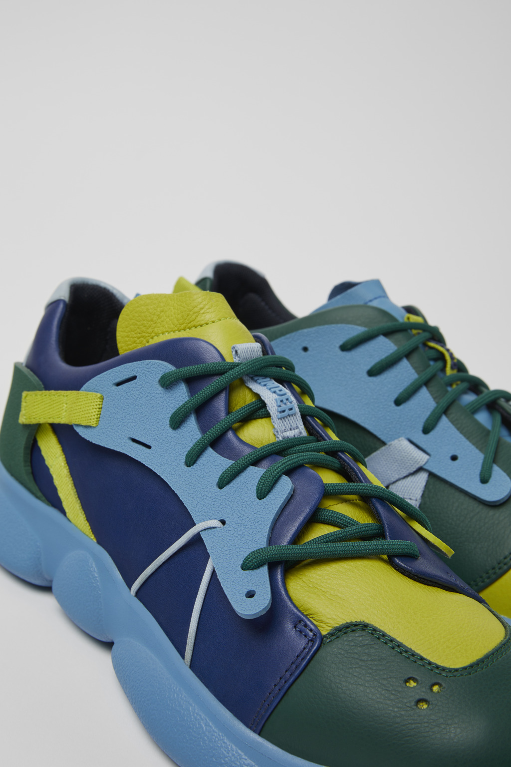 Twins Multicolored leather and textile sneakers for women