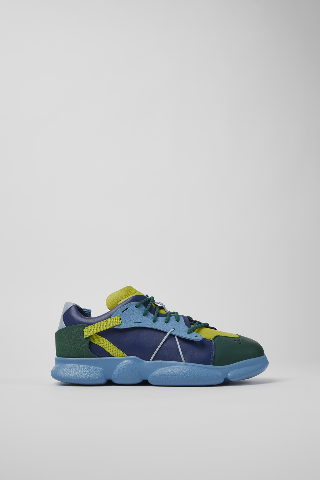 Twins Multicolored leather and textile sneakers for women - Image 2