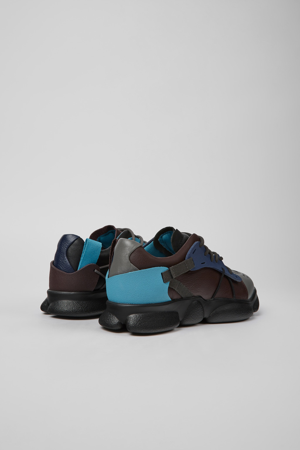 Twins Multicolored leather and textile sneakers for women - Image 3