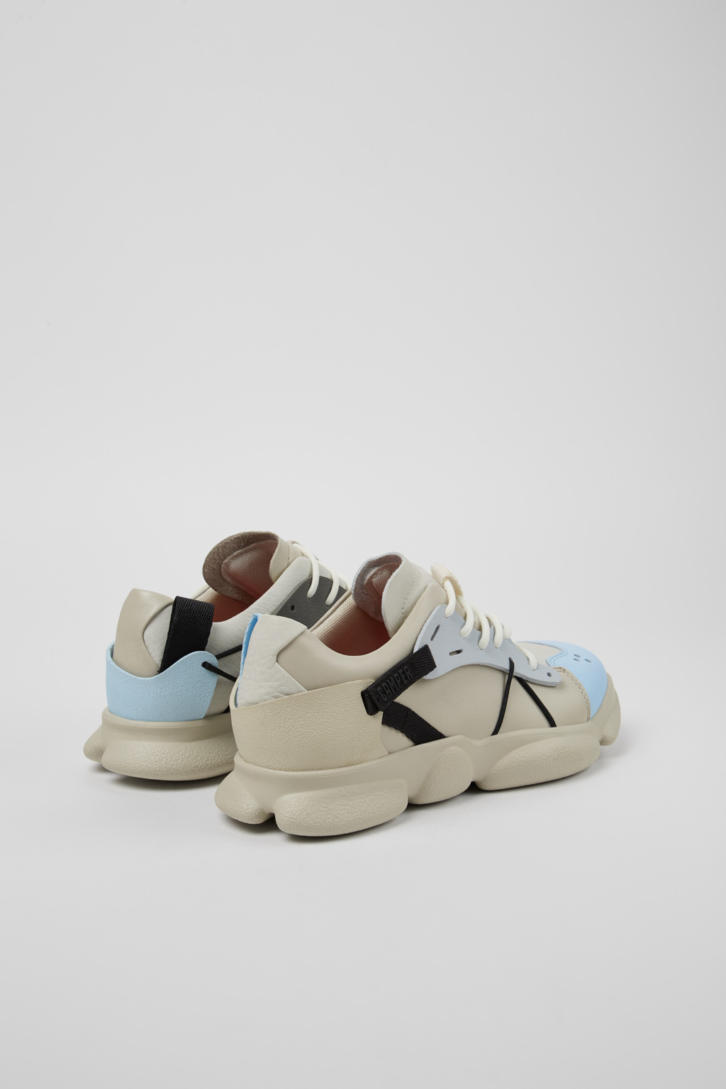 Twins Multicolored leather and textile sneakers for women - Image 3