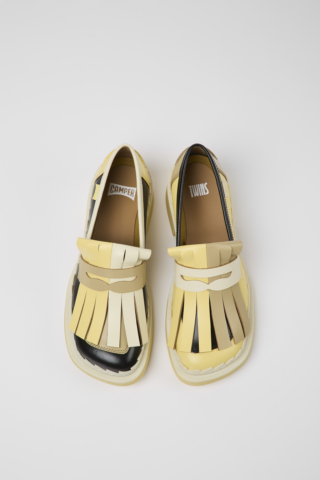 Twins Multicolored leather loafers for women - Image 4