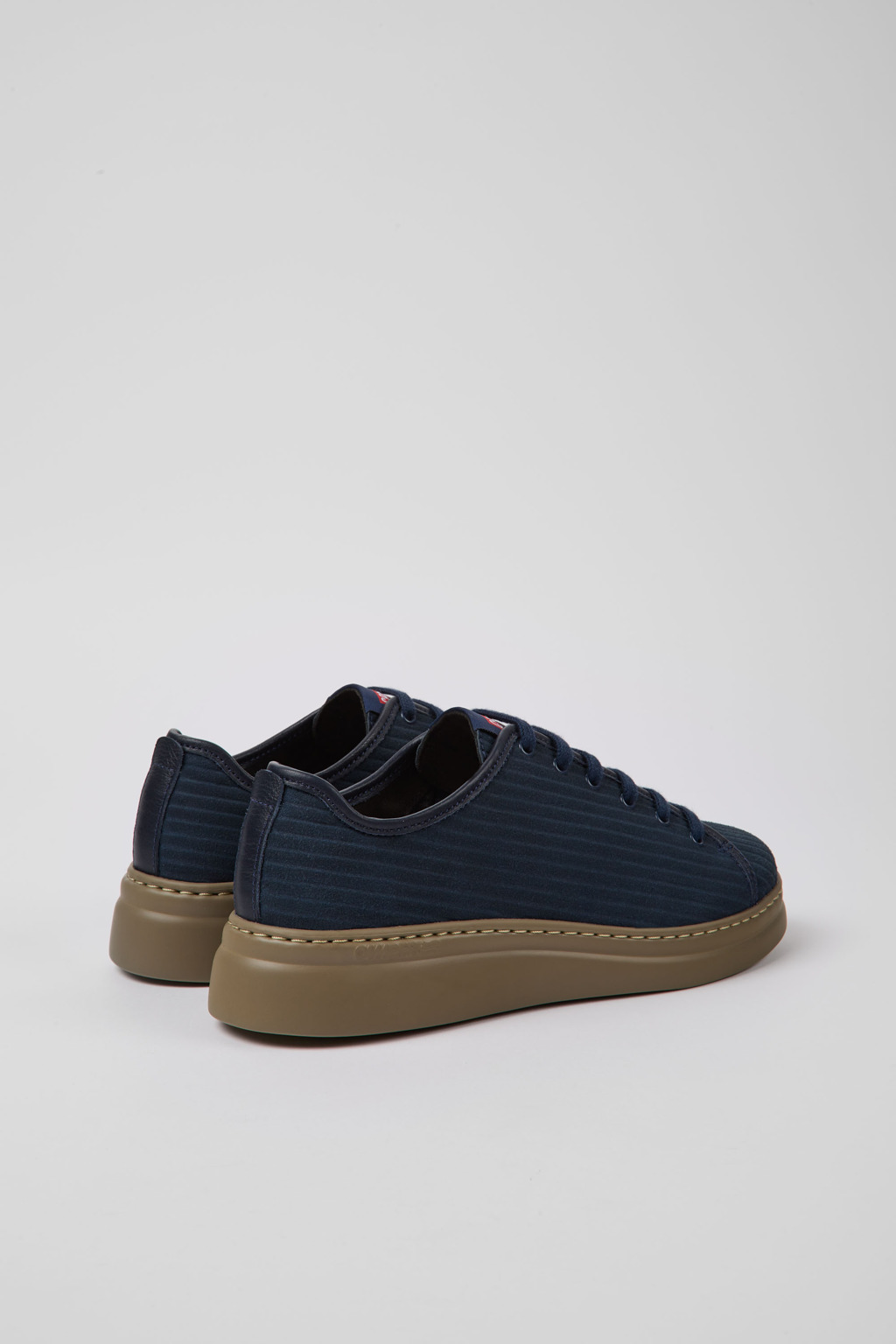 Runner Up Blue recycled leather sneakers for women - Image 3
