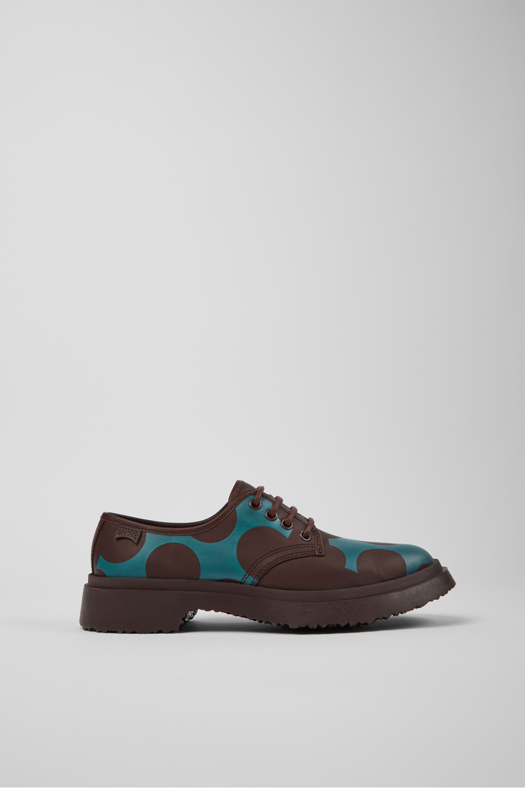 Twins Burgundy and blue leather shoes for women - Image 2