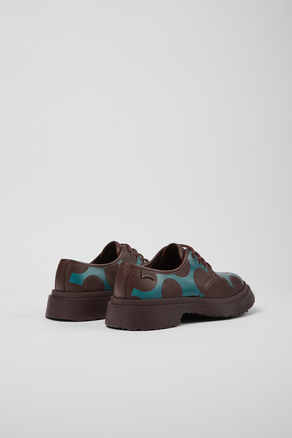 Twins Burgundy and blue leather shoes for women - Image 3