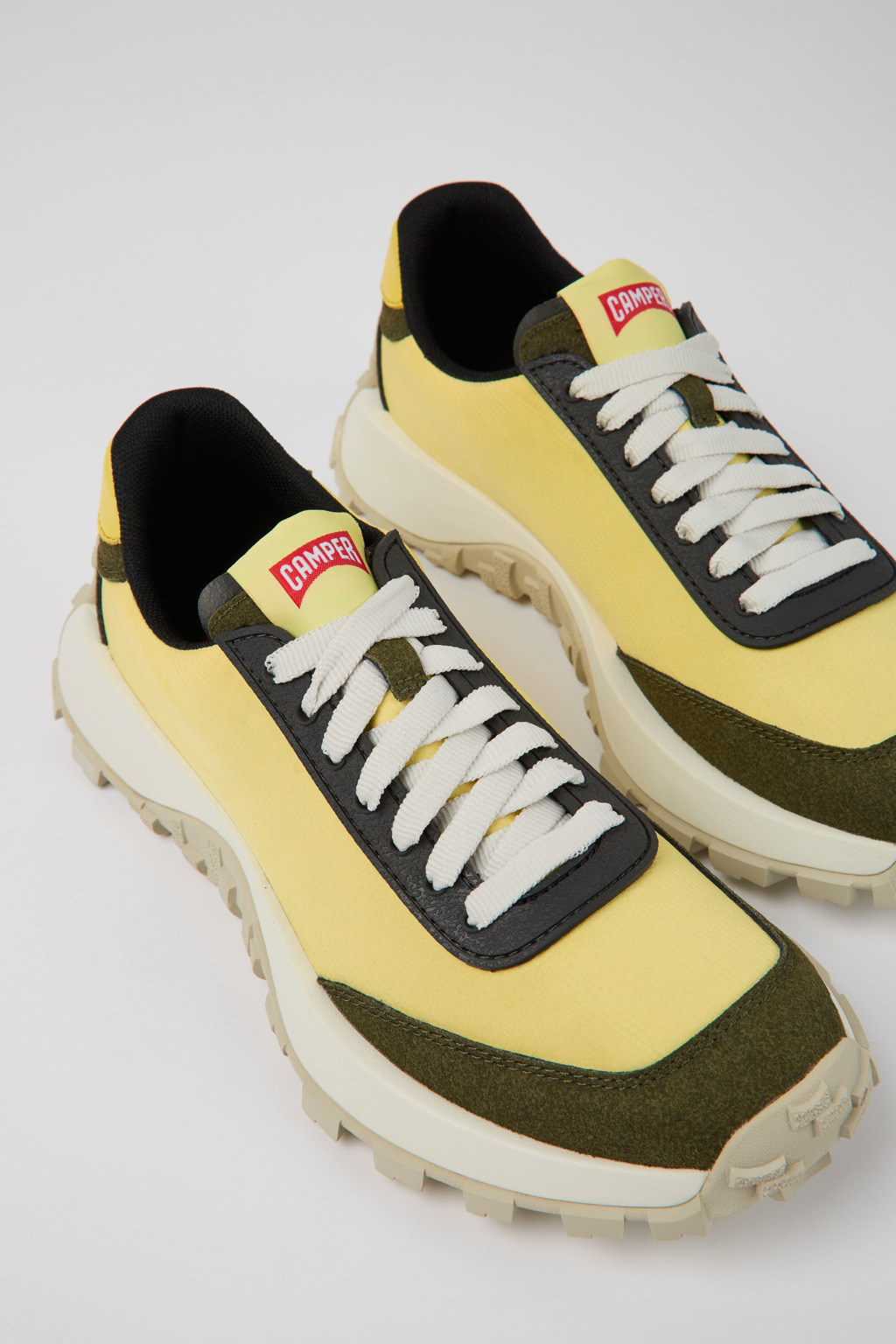 Drift Trail Yellow textile and nubuck sneakers for women