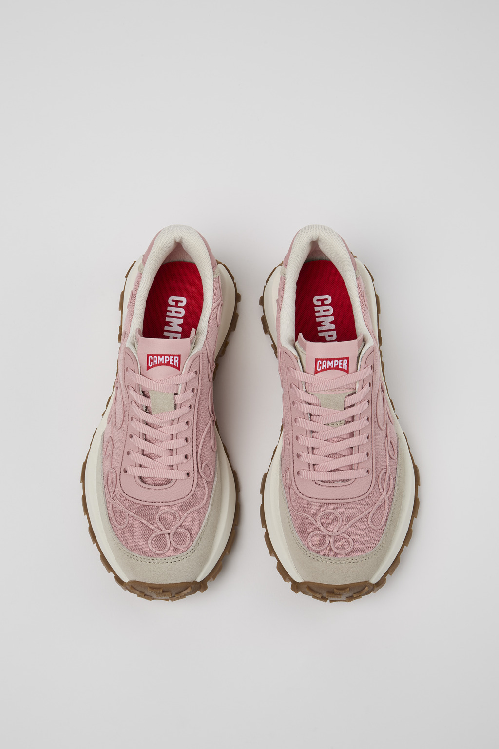 Drift Trail VIBRAM Pink textile and nubuck sneakers for women - Image 4