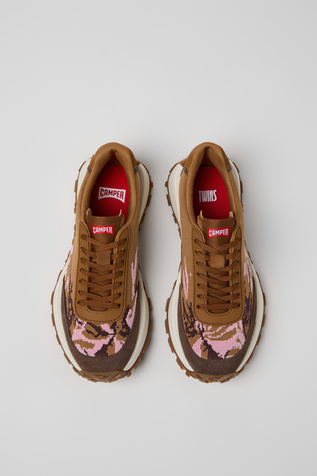 Twins Multicolor Recycled PET and Leather Sneakers for Women. - Image 4