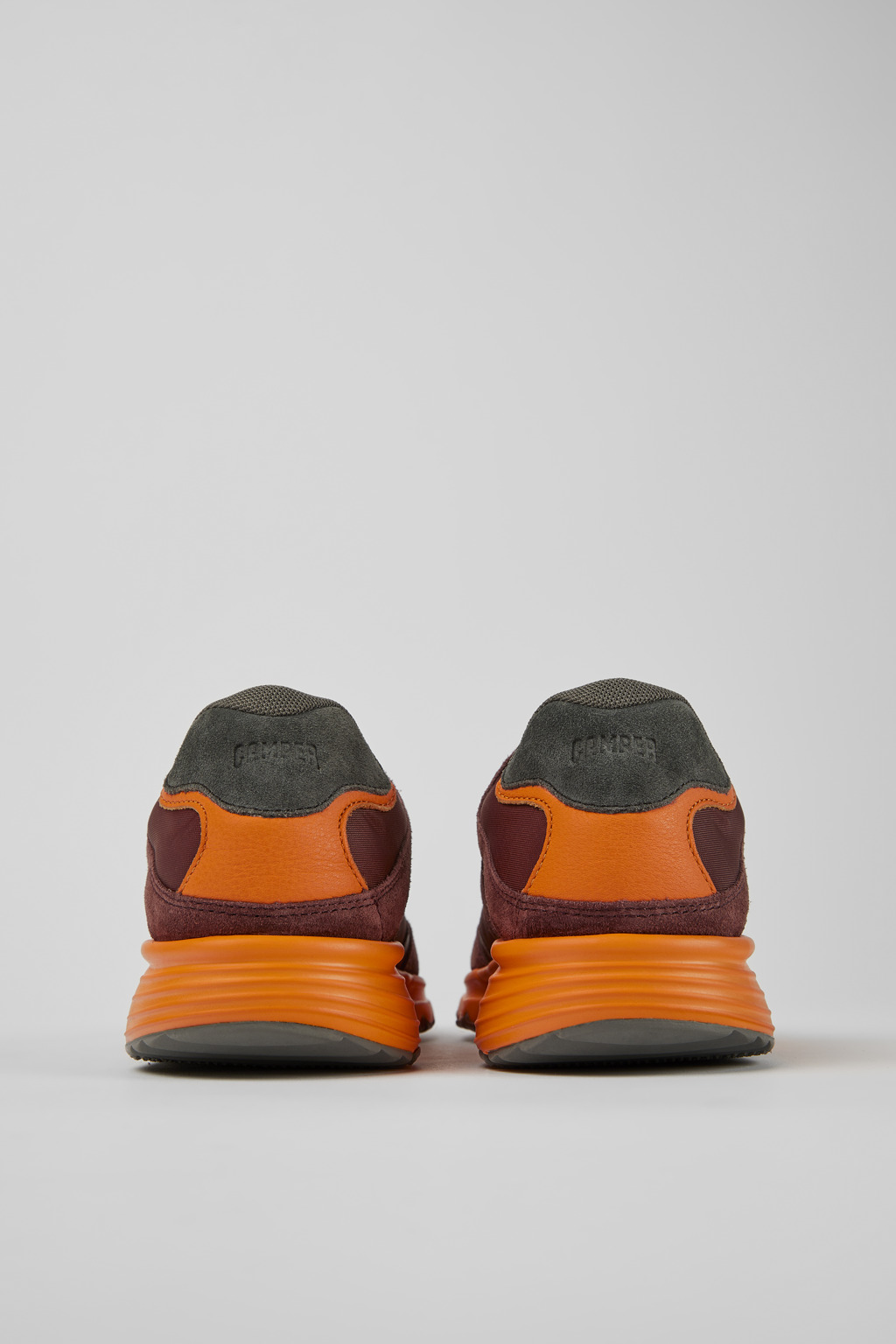 Drift Burgundy and orange textile and nubuck sneakers for women - Image 3