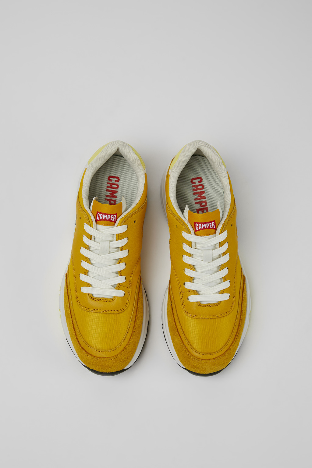 Drift Yellow textile and leather sneakers for women - Image 4