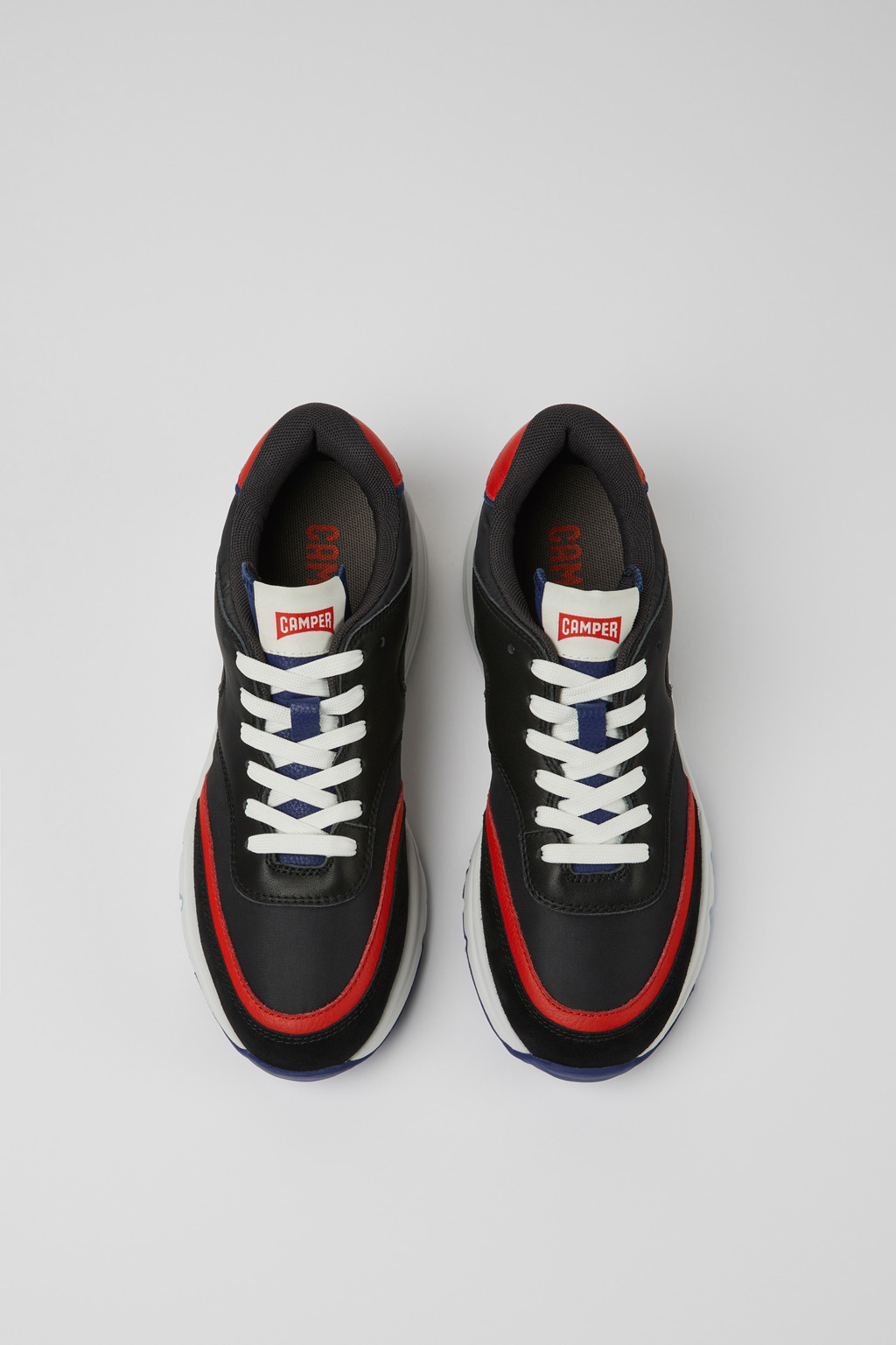 Drift Black and red textile and leather sneakers for women - Image 4