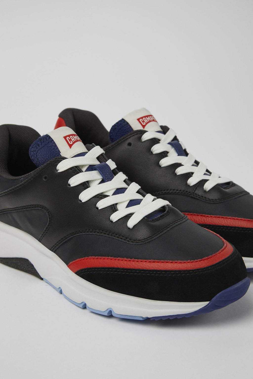 Drift Black and red textile and leather sneakers for women