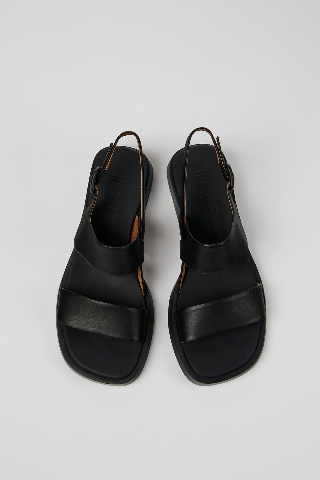 Dana Black Leather Sandals for Women. - Image 4