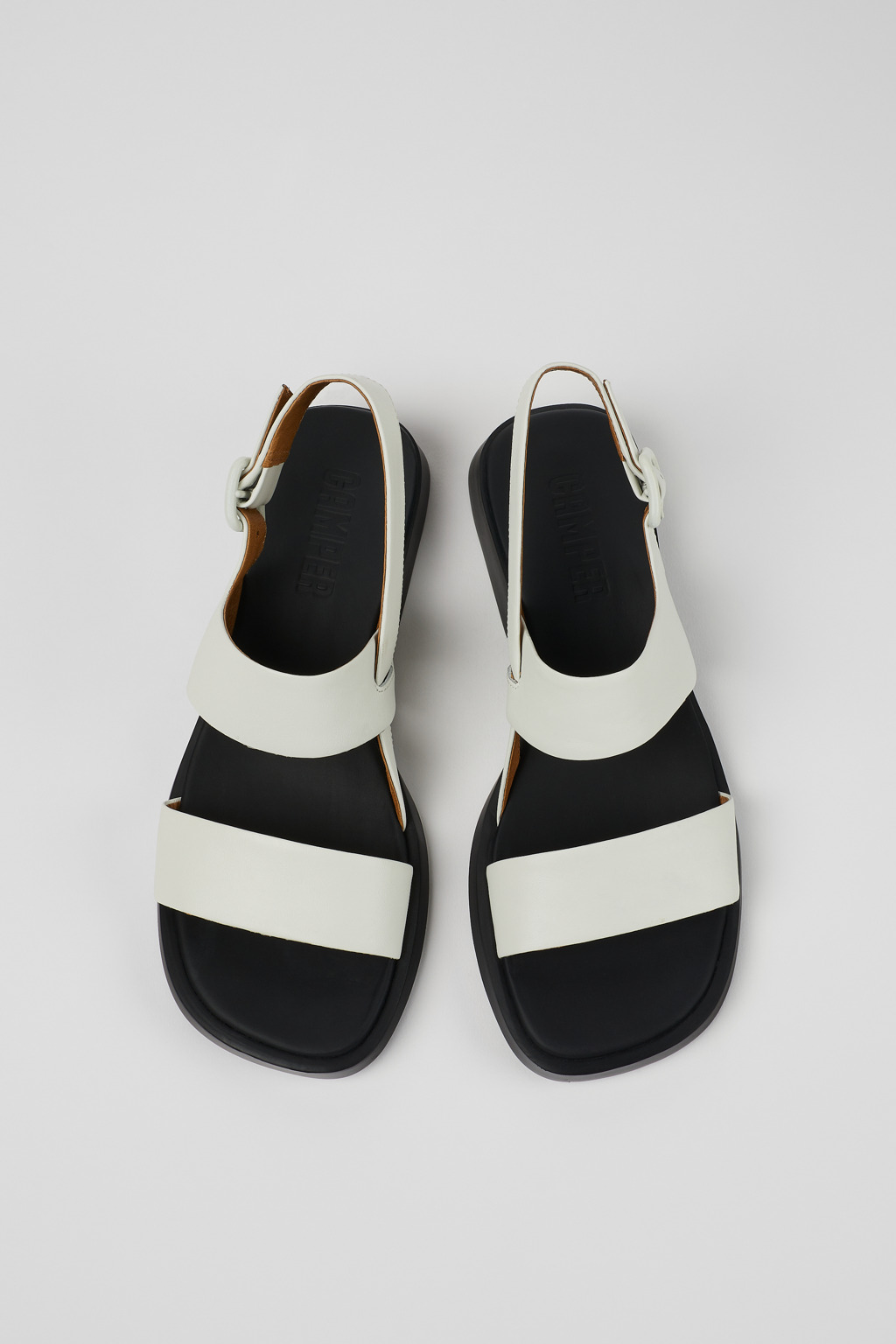 Dana White Leather Sandals for Women. - Image 4