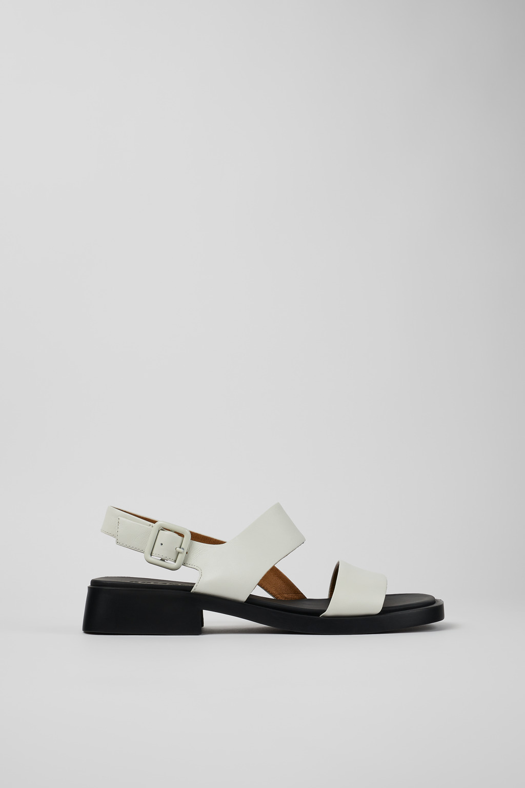 Dana White Leather Sandals for Women. - Image 2