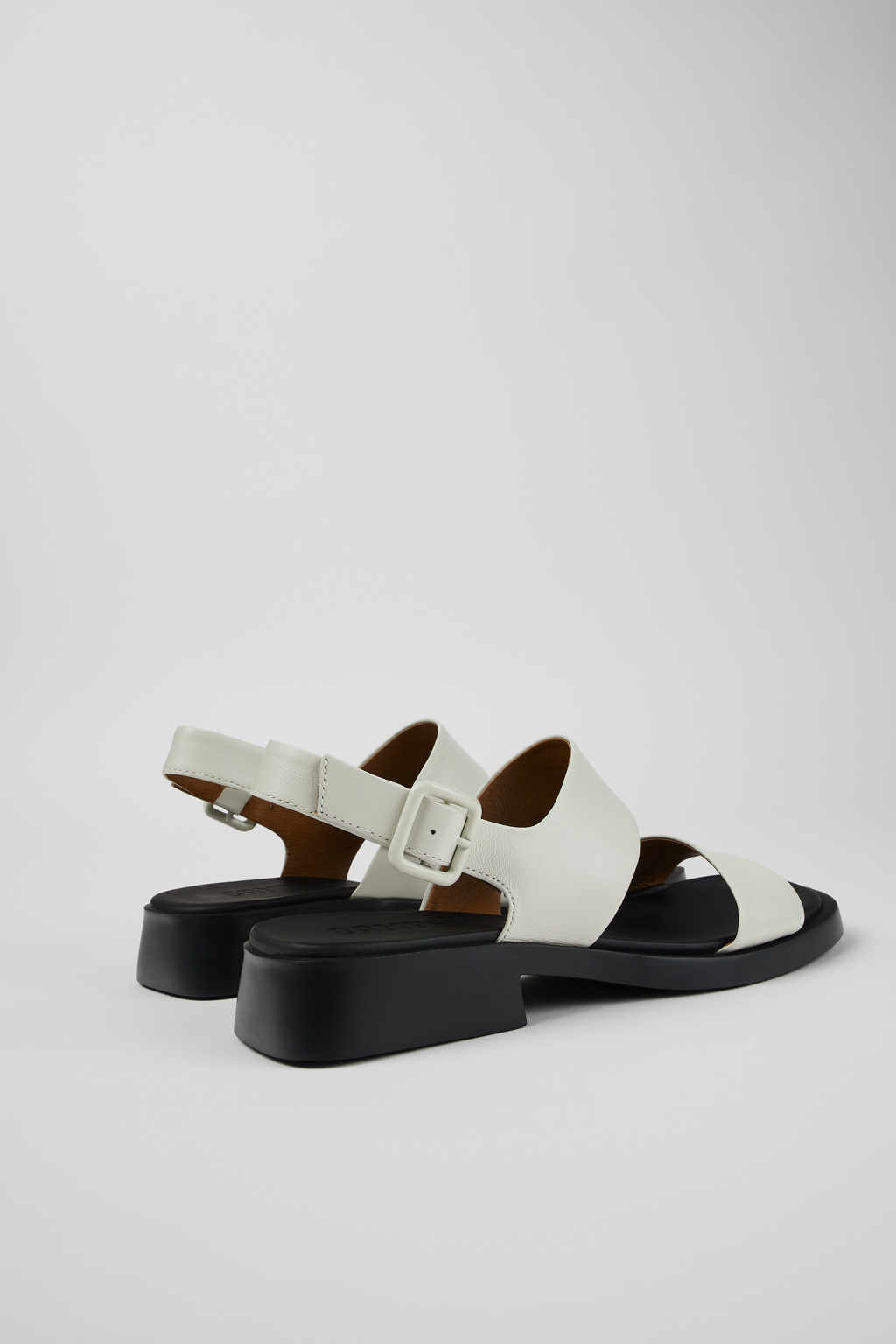 Dana White Leather Sandals for Women. - Image 3