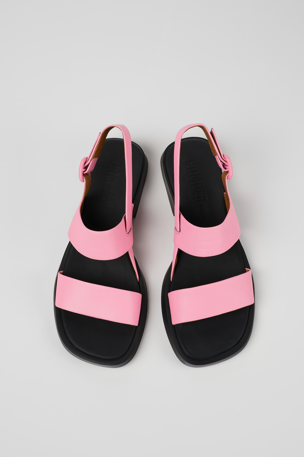 Dana Pink Leather 2-Strap Sandal for Women - Image 4