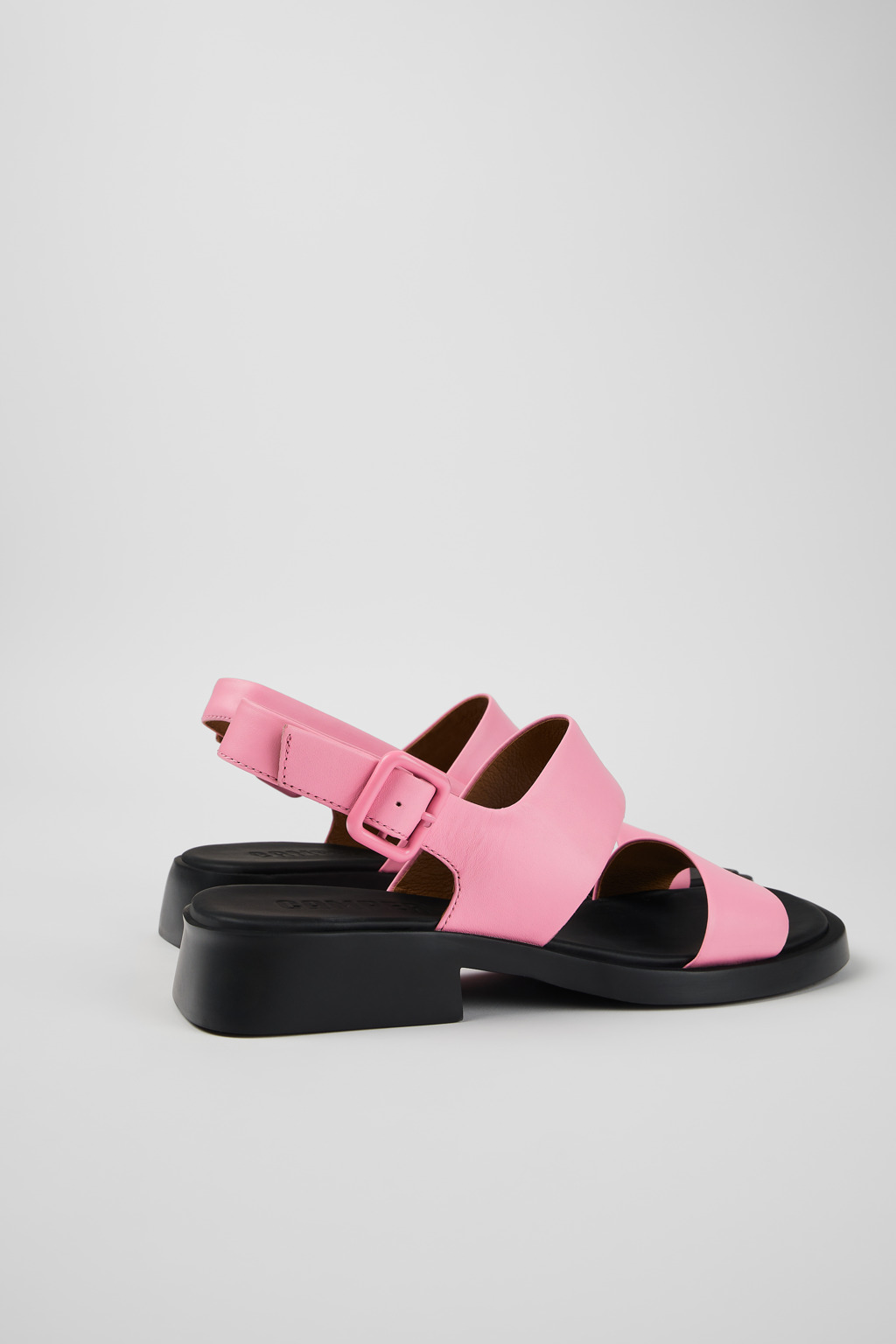 Dana Pink Leather 2-Strap Sandal for Women - Image 3