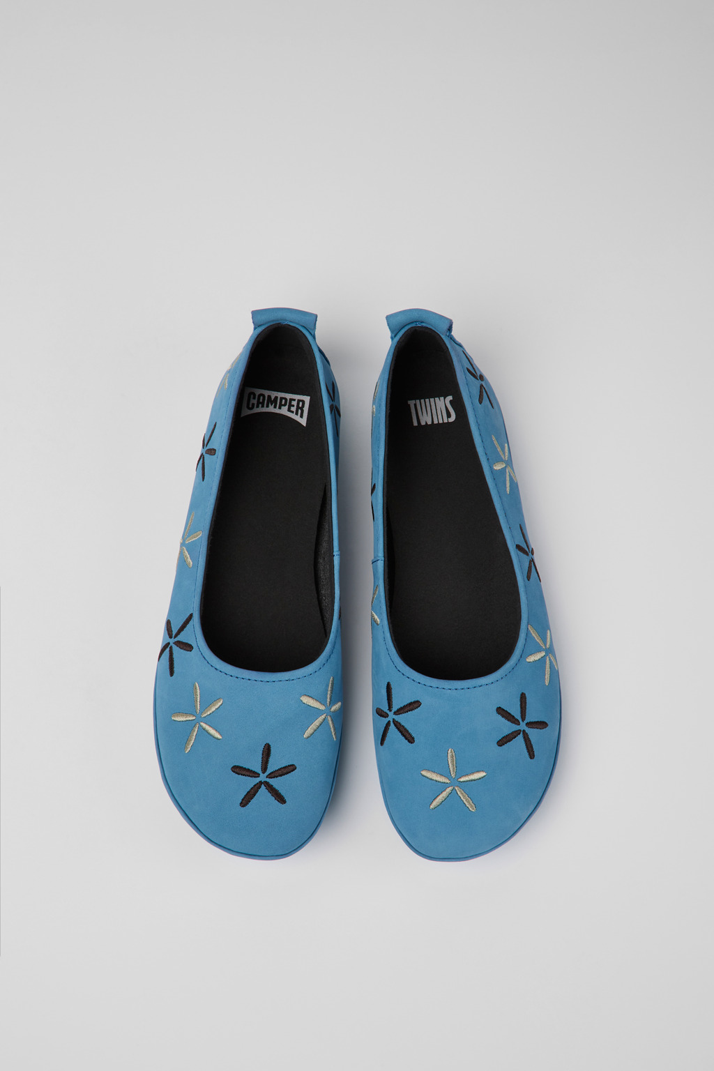 Twins Blue nubuck ballerinas for women - Image 4
