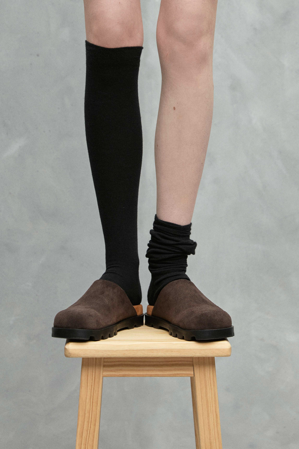 Brutus Sandal Gray Nubuck Clog for Women - Image 2