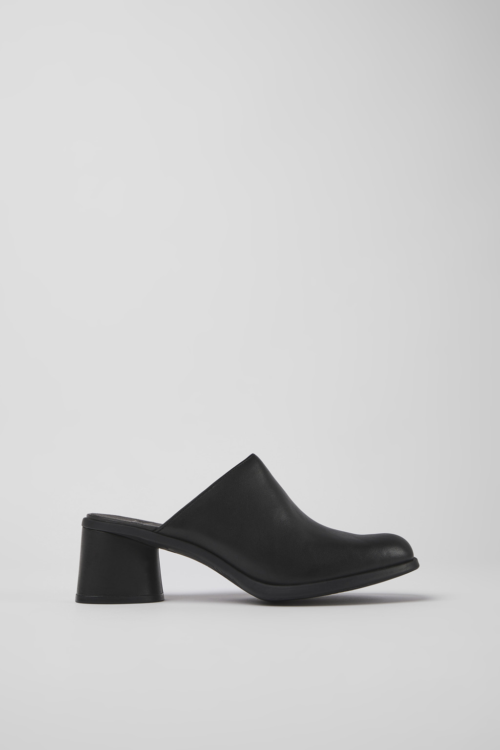 Kiara Black leather mules for women - Image 2
