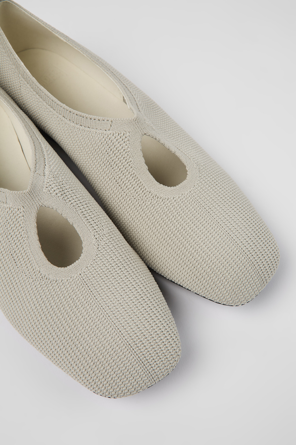 Casi Myra Gray one-piece knit ballerinas for women