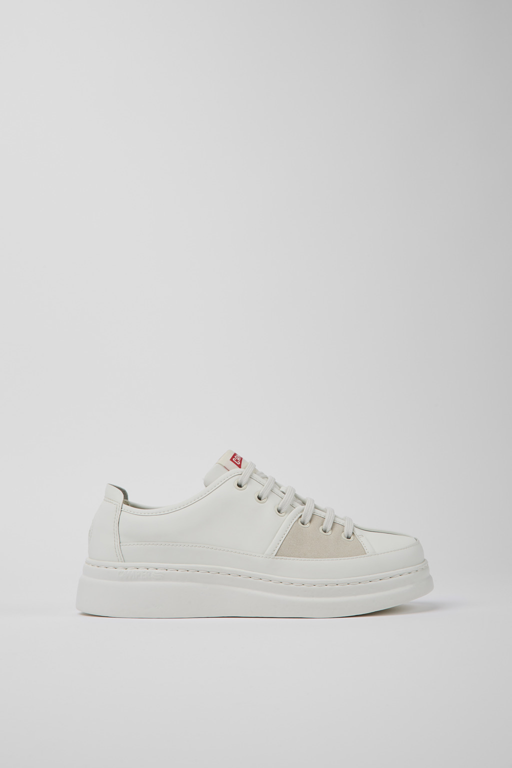 Twins White multicolored recycled leather sneakers for women - Image 2