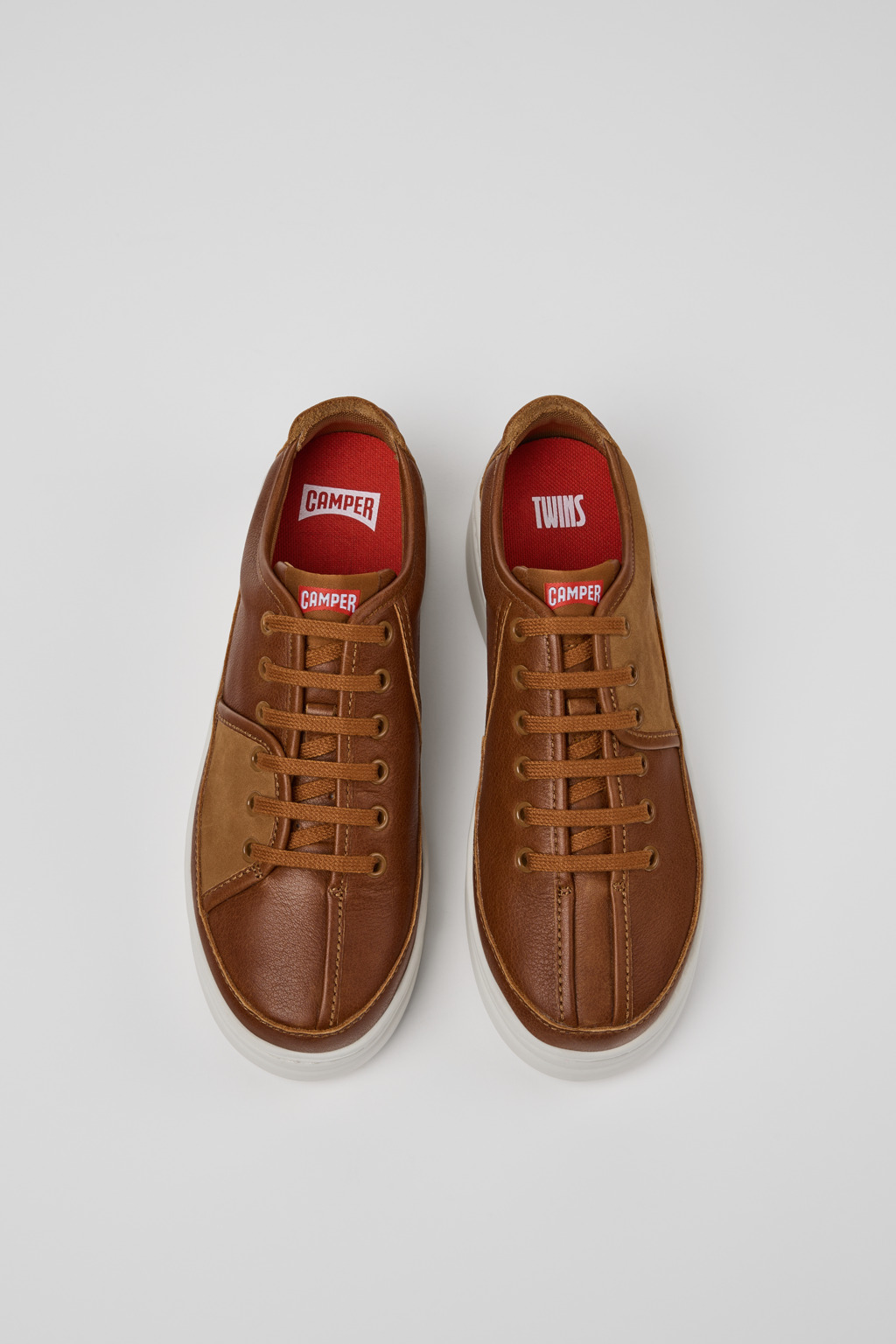 Twins Red Full Grain Sneakers for Women. - Image 4