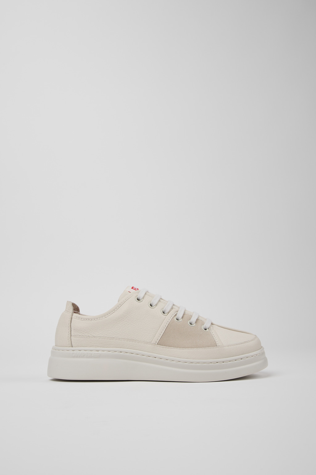 Twins Gray Leather and Nubuck Sneakers for Women. - Image 2