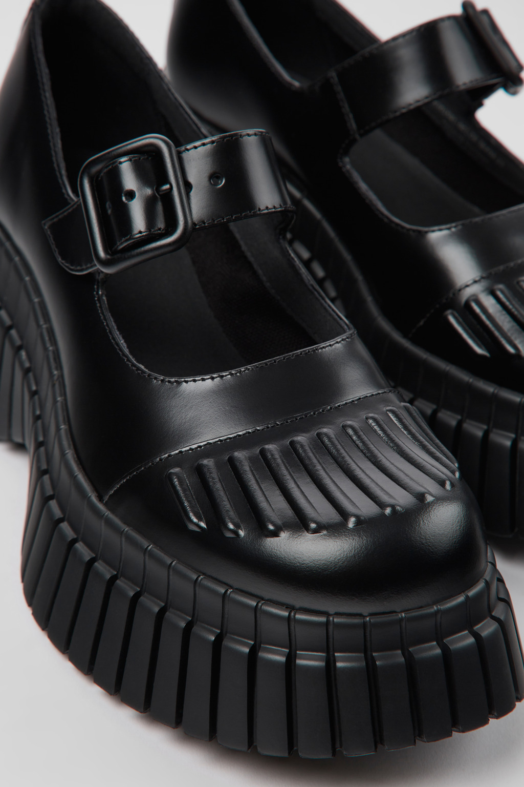 BCN Black Leather Women's Shoe.