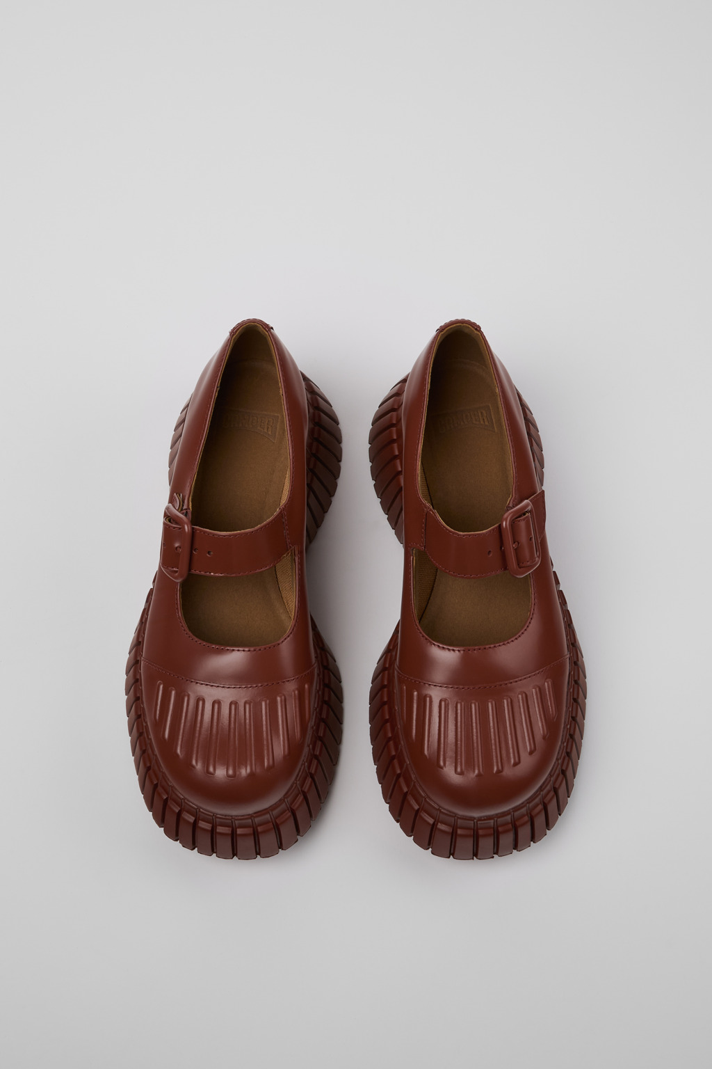 BCN Red Leather Women's Shoe. - Image 4