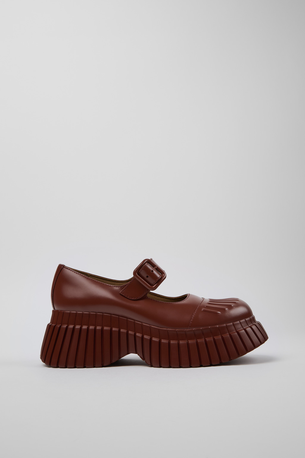BCN Red Leather Women's Shoe. - Image 2