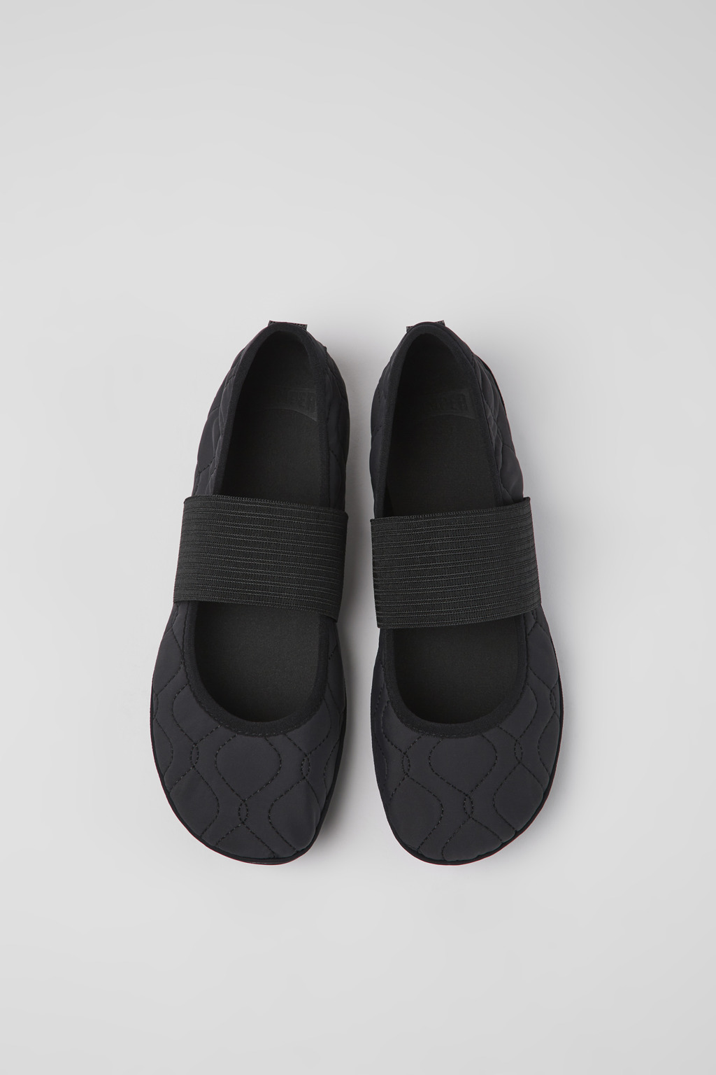 Right Black textile ballerinas for women - Image 4