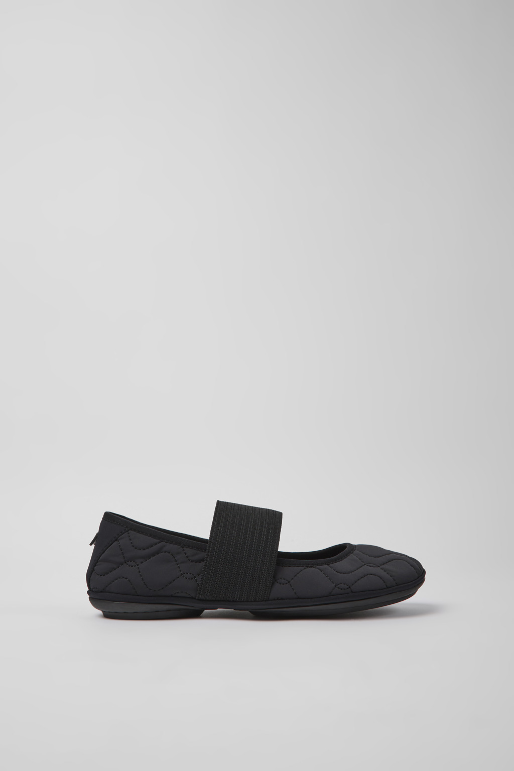Right Black textile ballerinas for women - Image 2