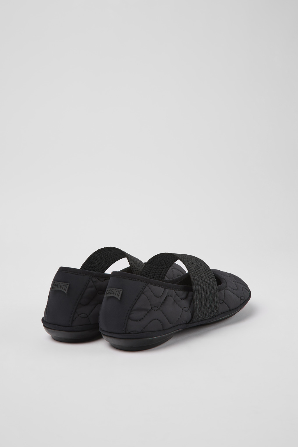 Right Black textile ballerinas for women - Image 3