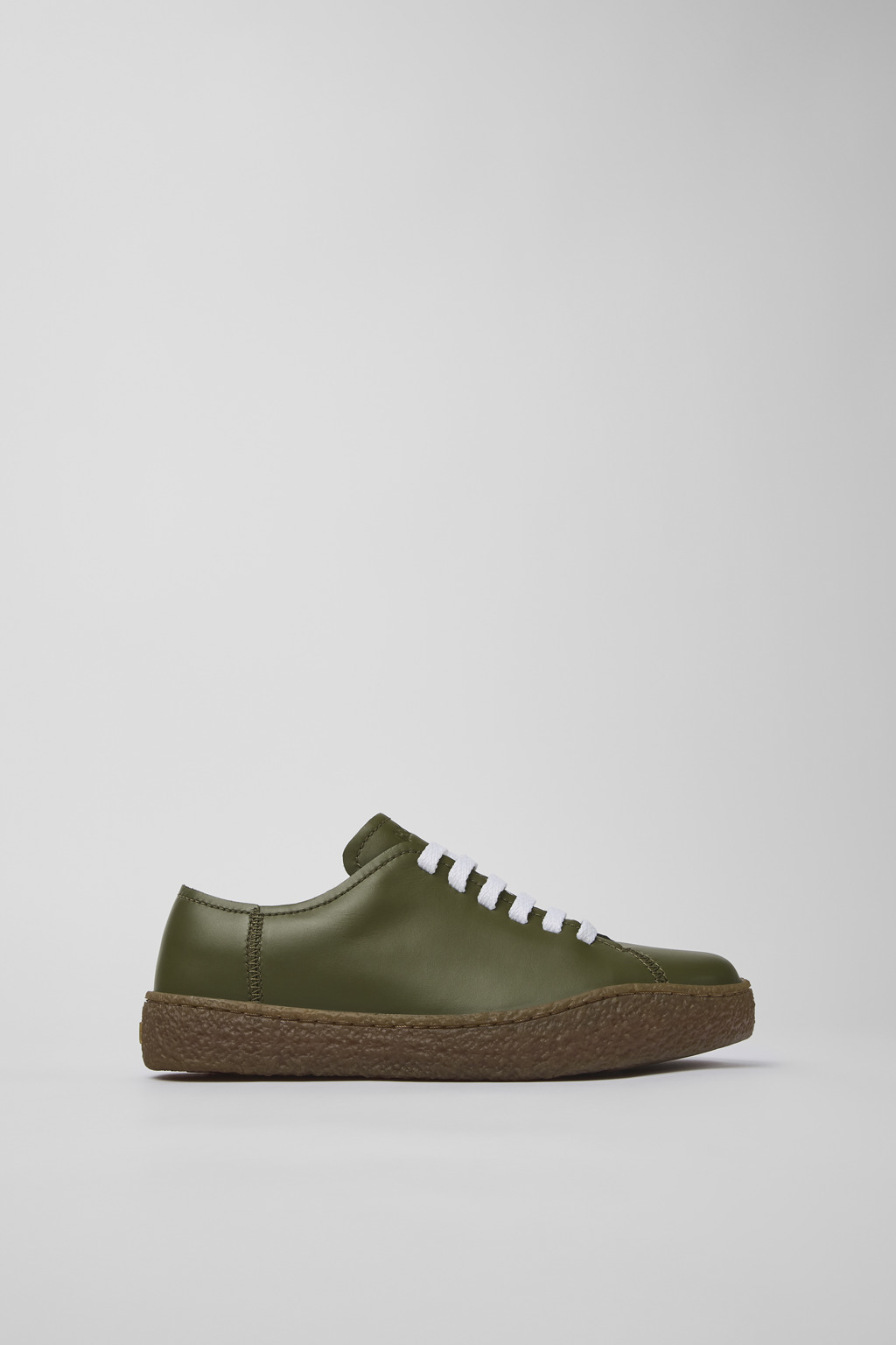 Peu Terreno Green Leather Sneaker for Women - Image 2