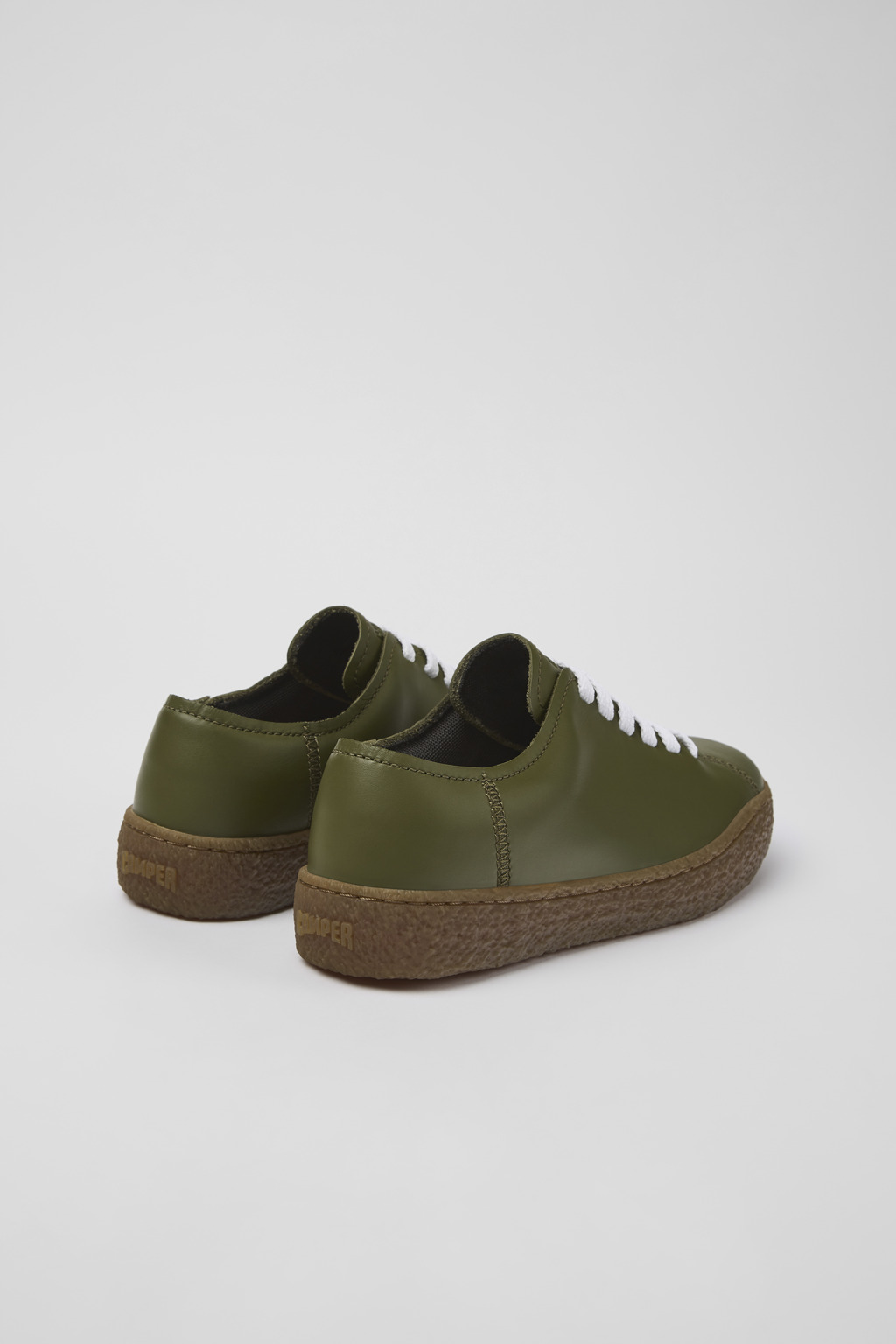 Peu Terreno Green Leather Sneaker for Women - Image 3