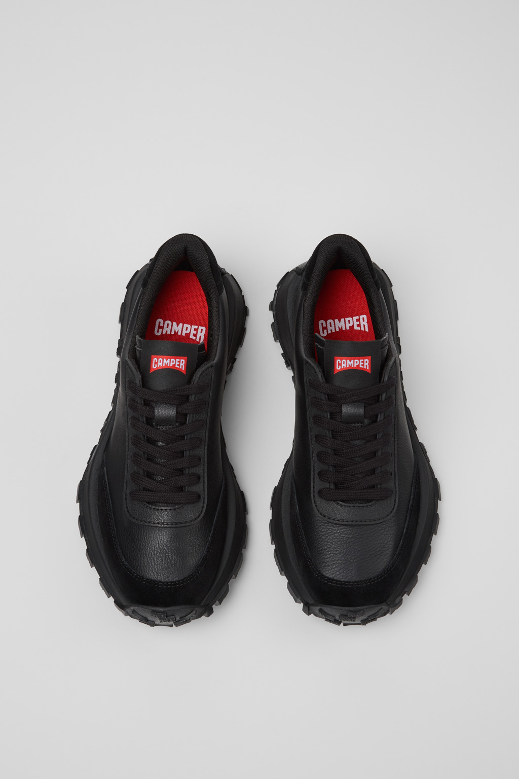 Drift Trail Black Recycled PET and Leather Sneakers for Women. - Image 4