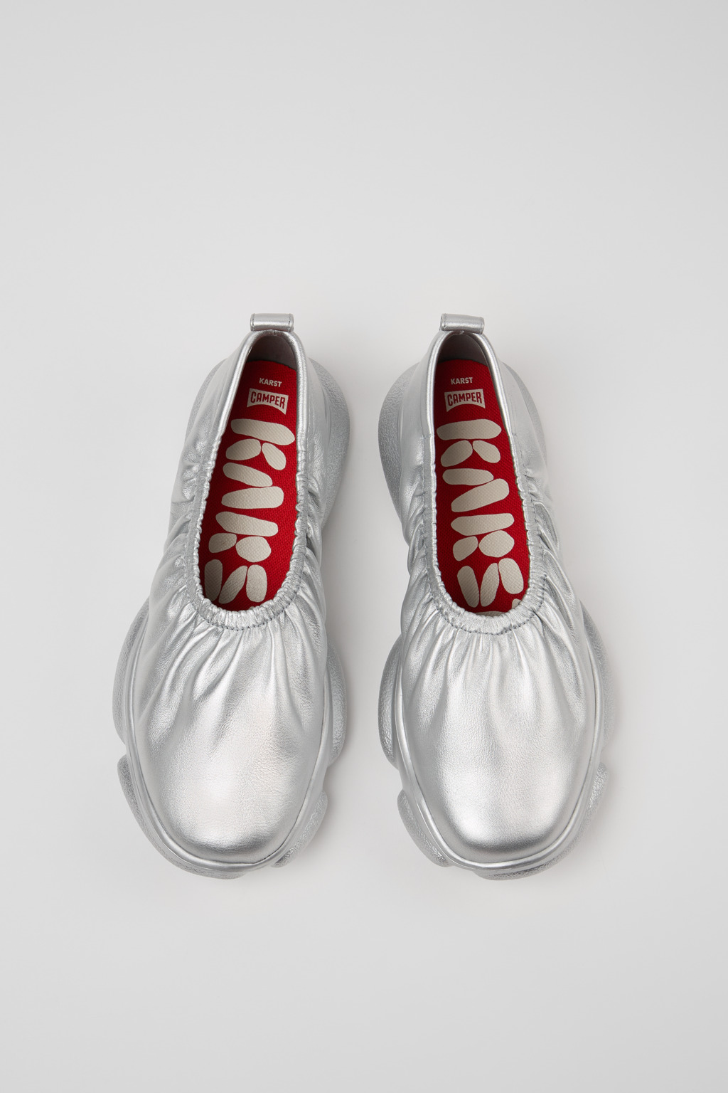 Karst Silver Leather Women's Shoes. - Image 4