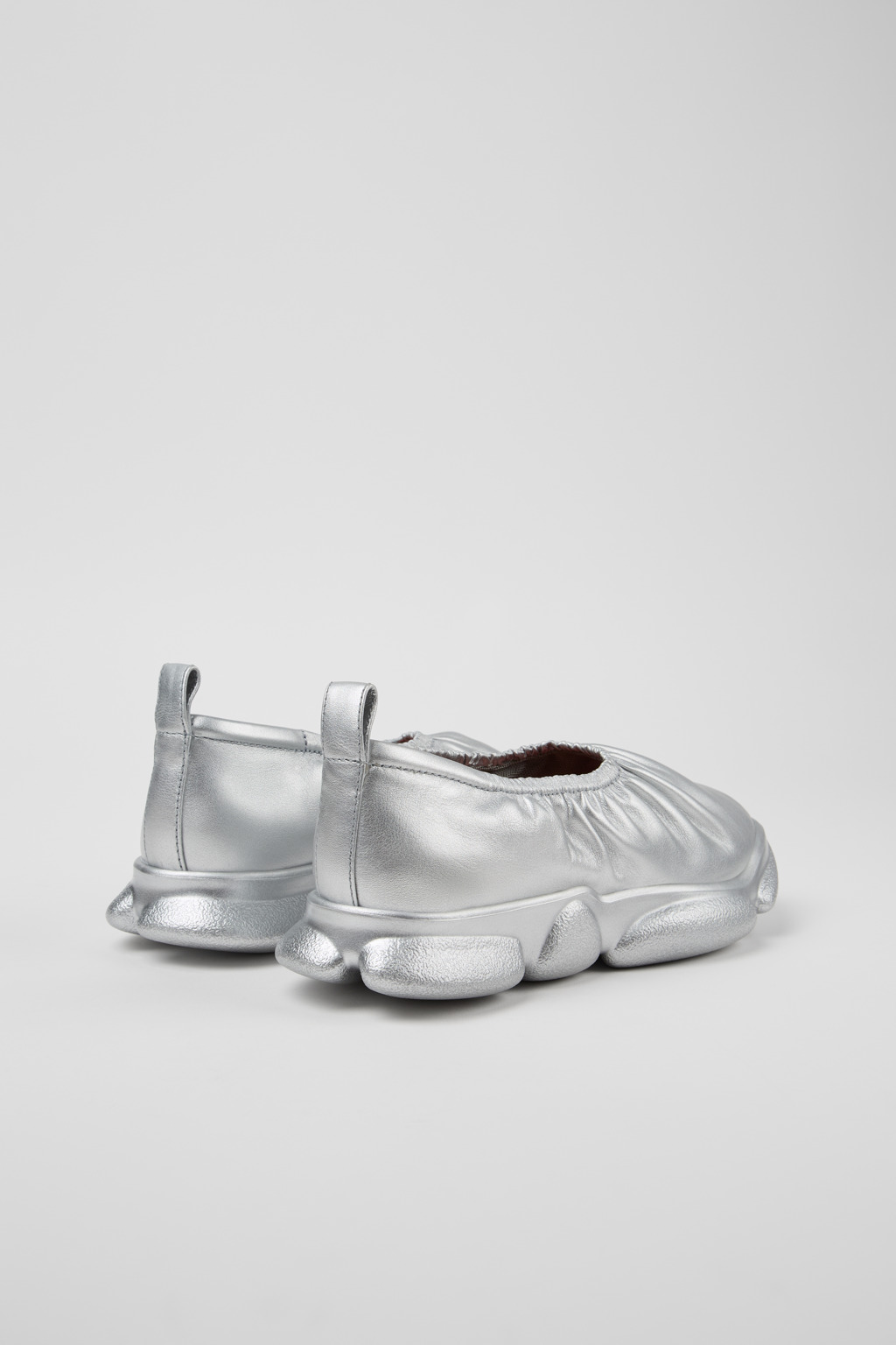 Karst Silver Leather Women's Shoes. - Image 3