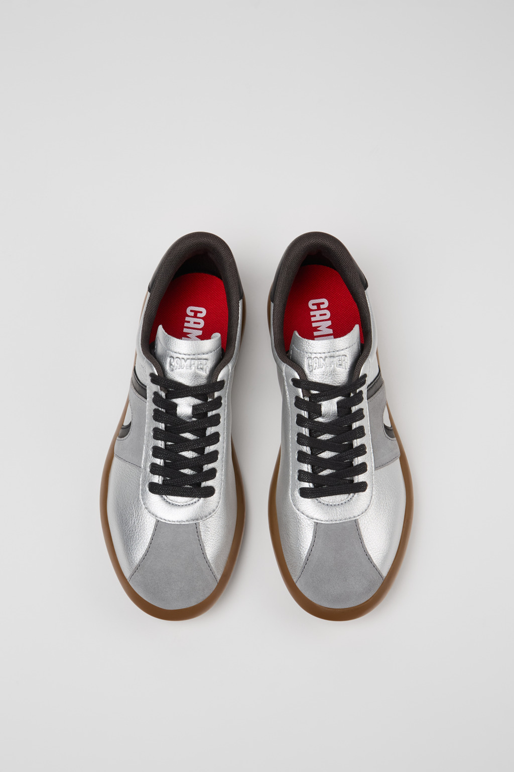 Pelotas Soller Silver-black Leather Women's Sneakers. - Image 4