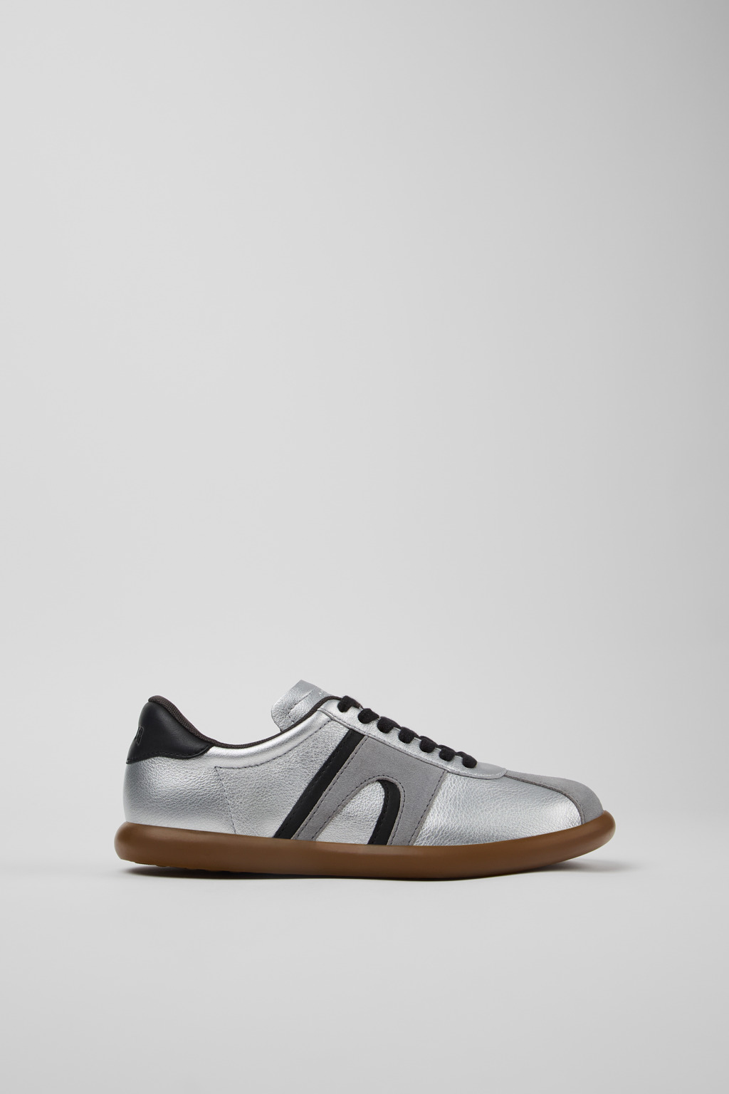 Pelotas Soller Silver-black Leather Women's Sneakers. - Image 2