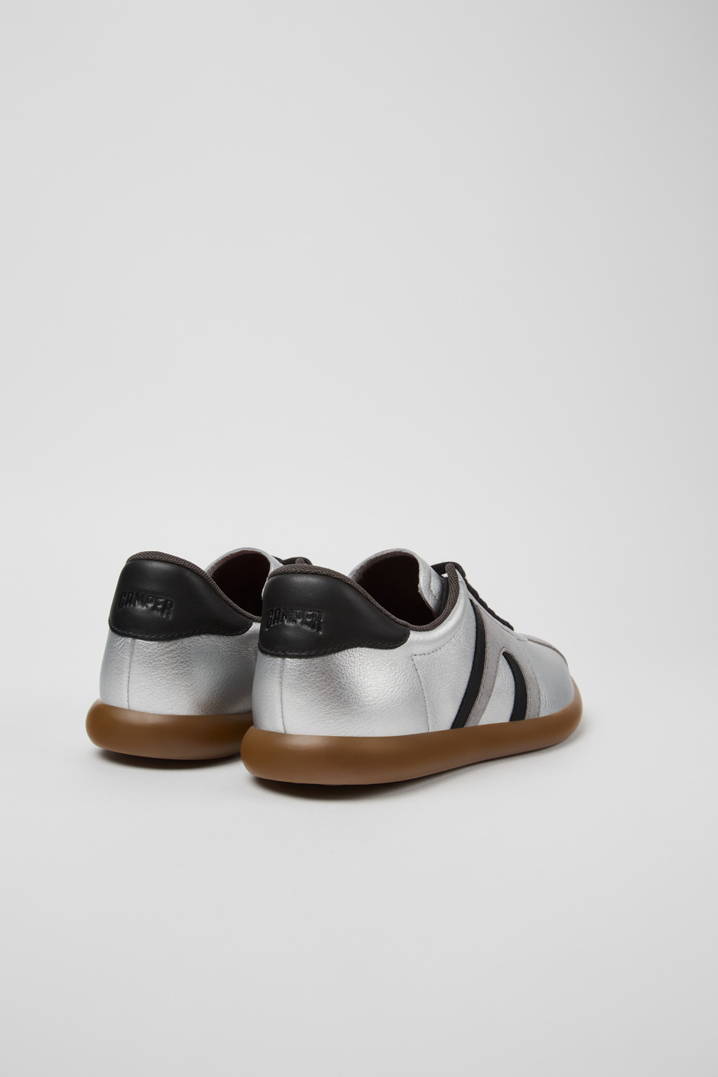 Pelotas Soller Silver-black Leather Women's Sneakers. - Image 3