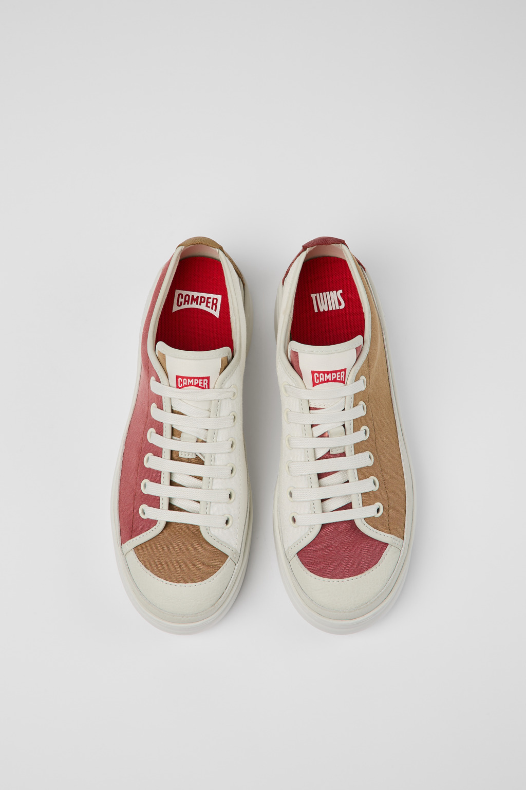 Twins Multicolored Textile/Leather Sneaker for Women - Image 4