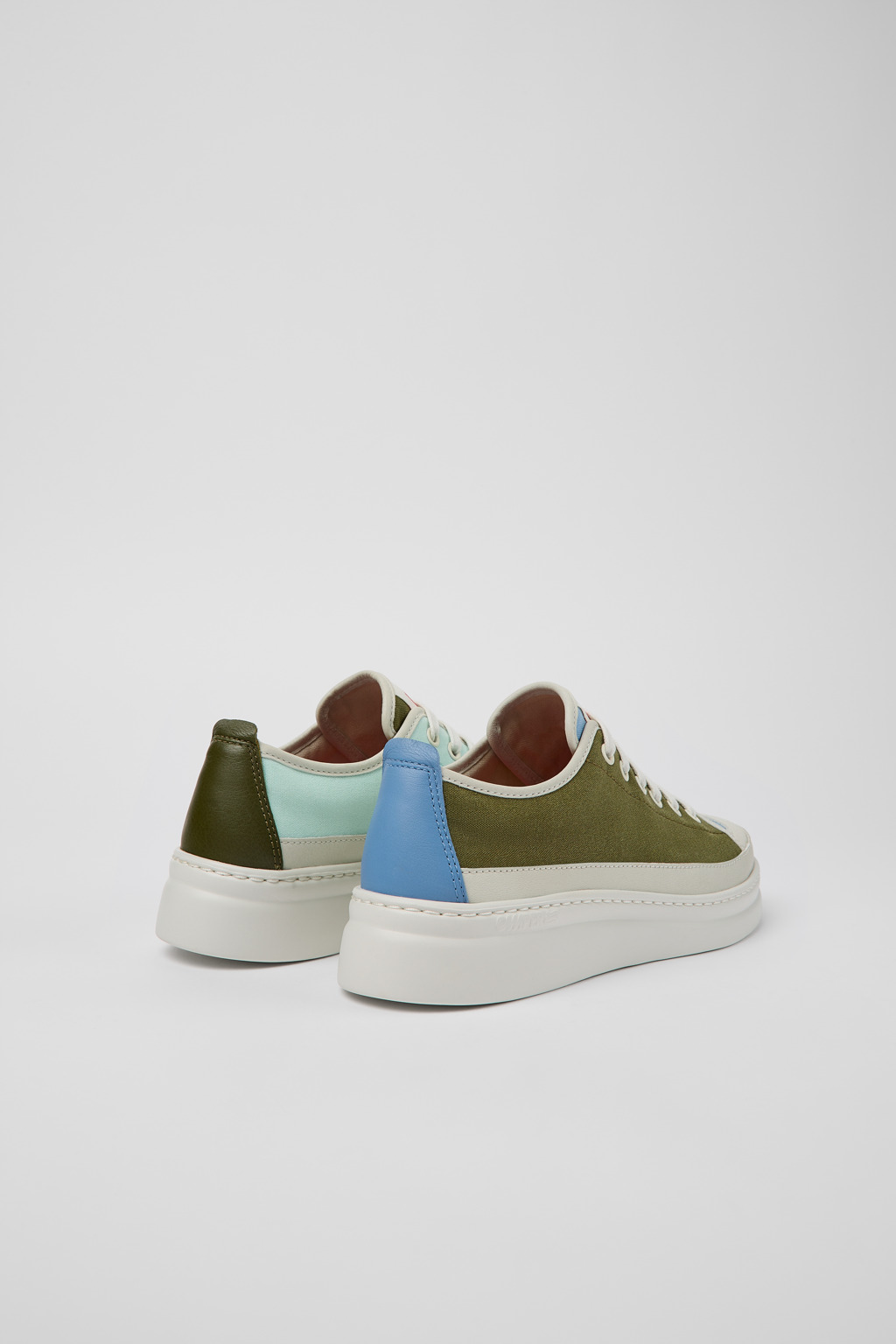 Twins Multicolored Textile/Leather Sneaker for Women - Image 3