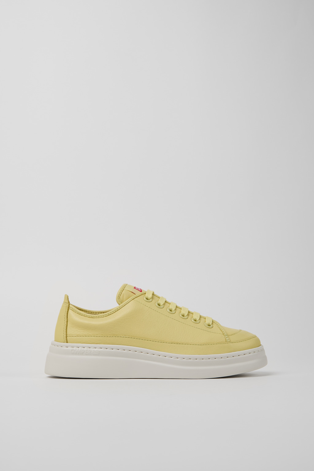 Runner Yellow Leather Sneakers for Women. - Image 2