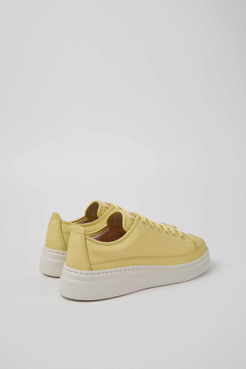 Runner Yellow Leather Sneakers for Women. - Image 3