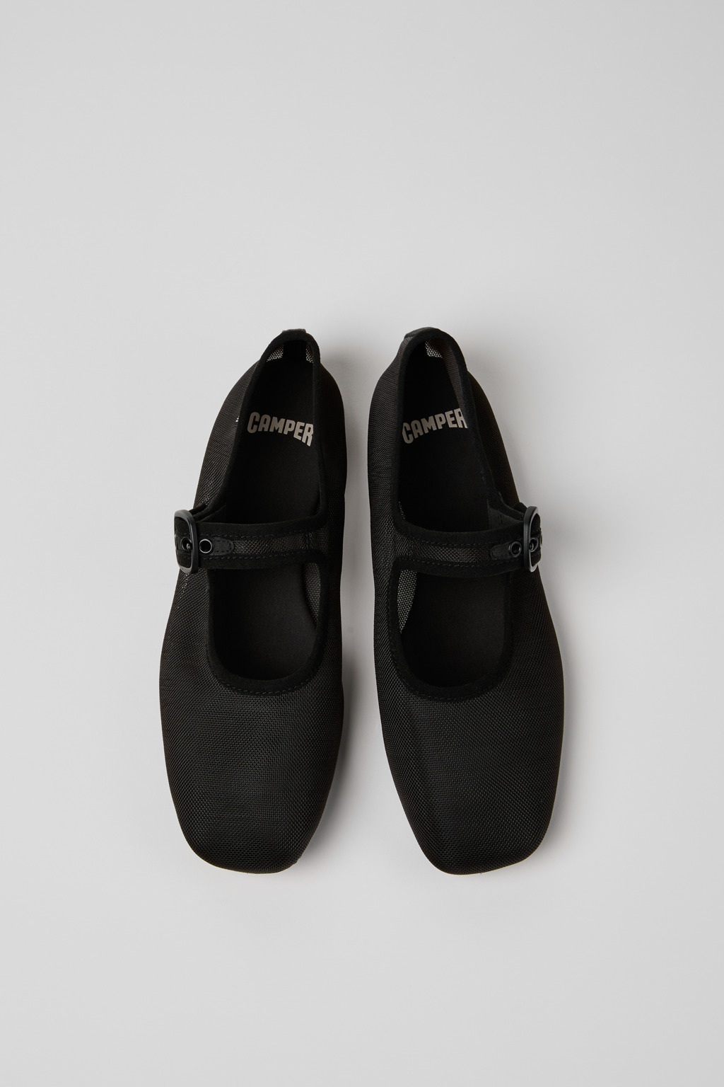 Casi Myra Black Textile Ballerinas for Women. - Image 4