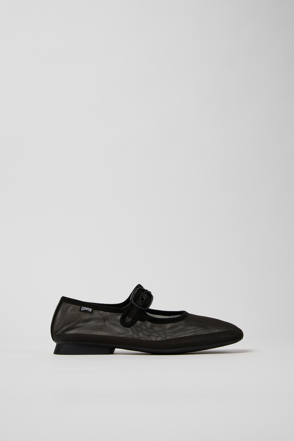 Casi Myra Black Textile Ballerinas for Women. - Image 2