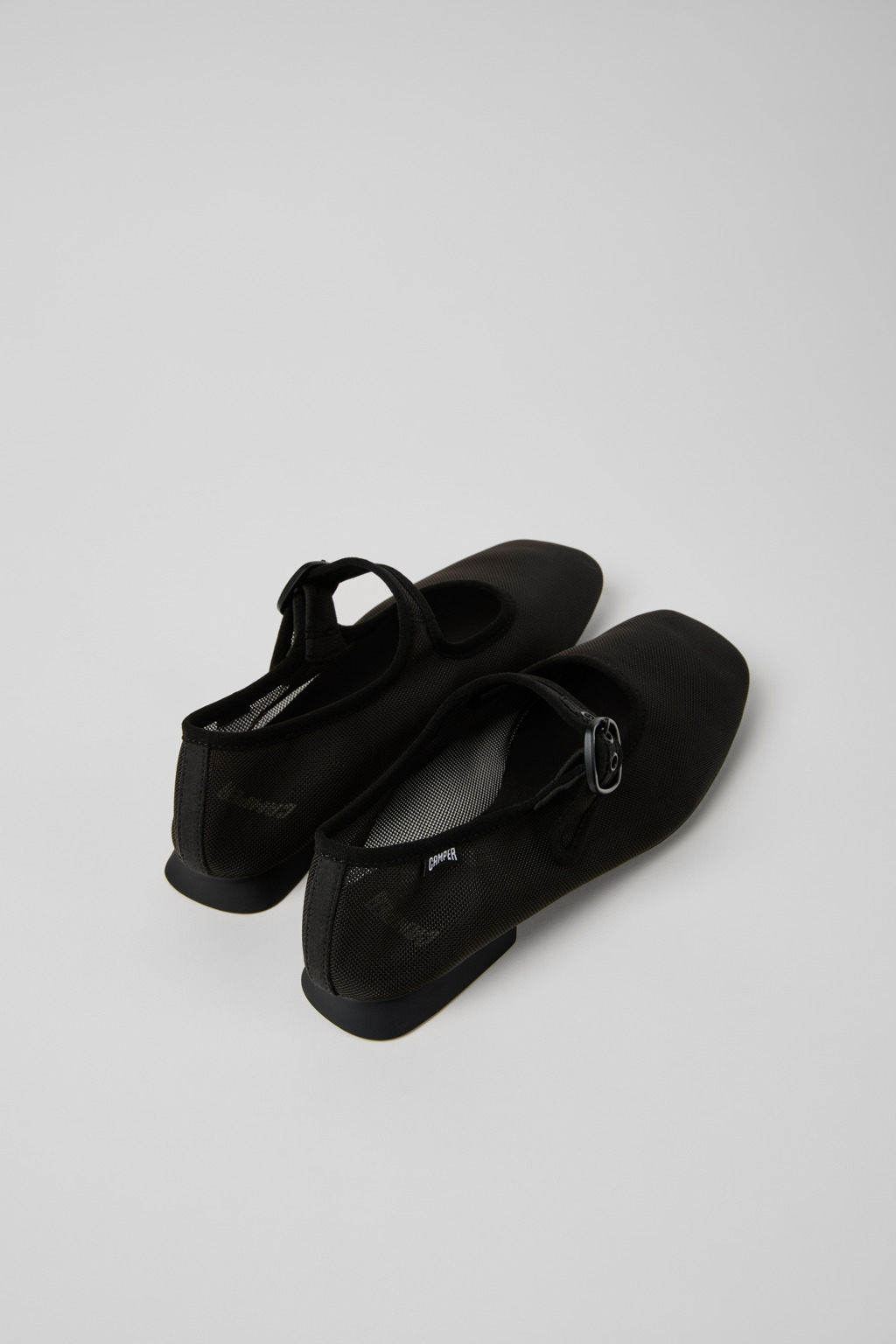 Casi Myra Black Textile Ballerinas for Women. - Image 3